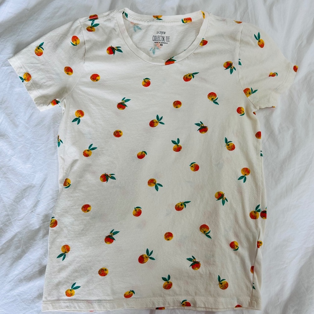 J.Crew Orange-print Graphic Tee - Picture 5 of 6
